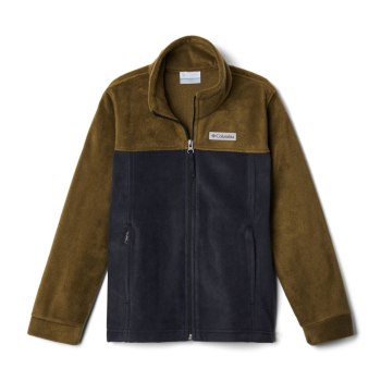 Columbia Steens Mountain II Fleece, Chamarras Negros Verde Oliva Para Niño | 183079-LDC